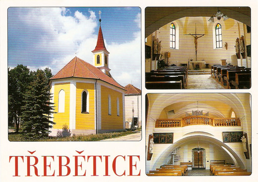 Kostel sv. Václava na pohlednici z roku 1998